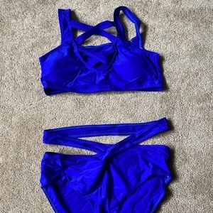 Strappy Blue Bikini